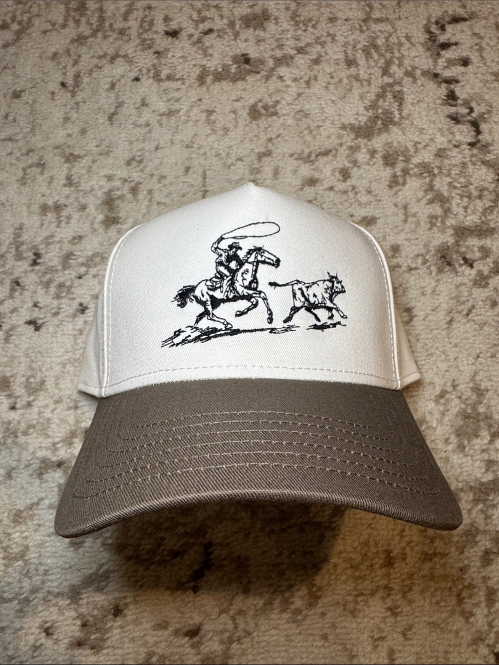 Cowboy Western Trucker Hat Natural